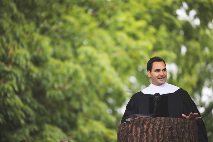 Roger Federer at Dartmouth Commencement