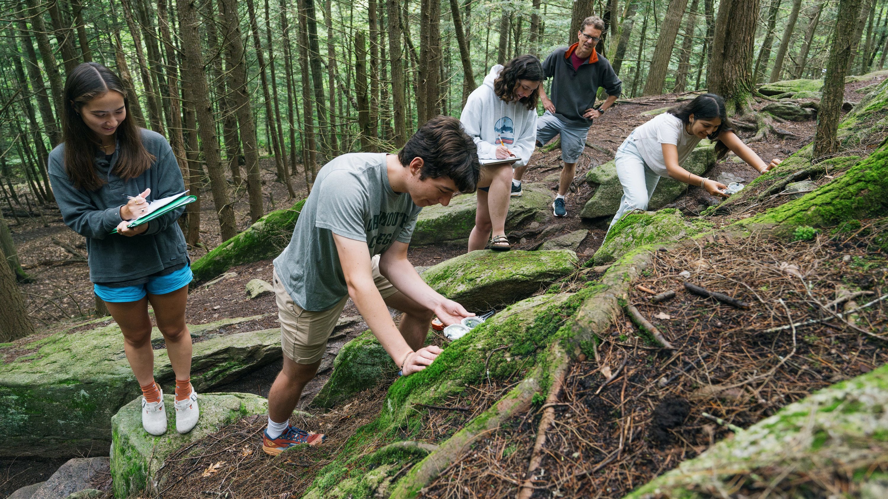 Students in the wood