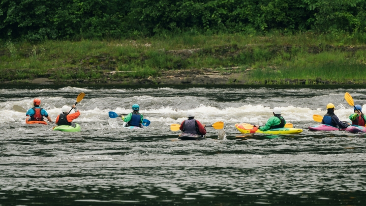 Kayakers on the Connecticut River