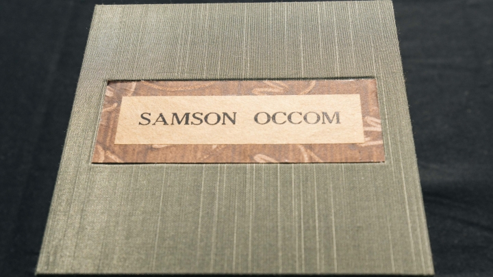 Box reading "Samson Occom"