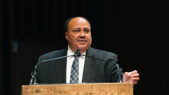 Martin Luther King III speaking at Dartmouth