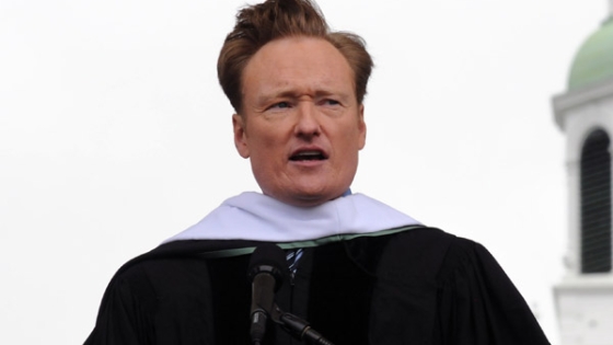 Conan O'Brien giving a speech