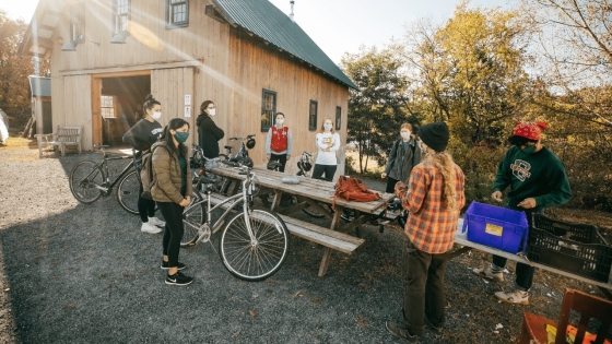 Students Take a Bike Trip to the Organic Farm