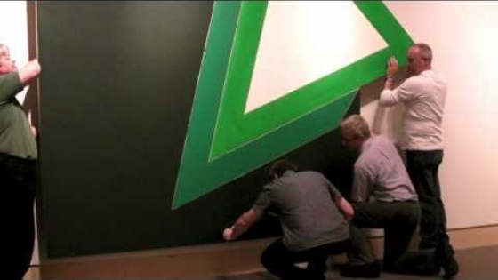 Frank Stella Exhibit Installation at Dartmouth's Hood Museum