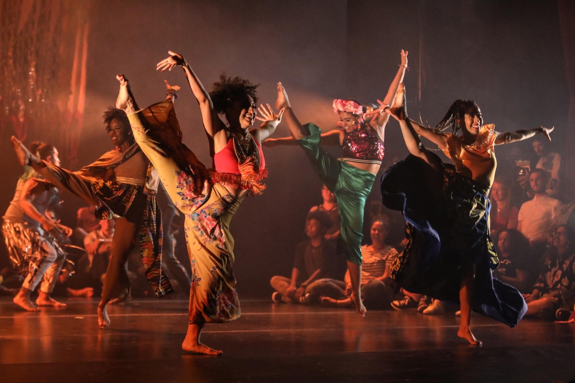 Photo of the Los Angeles-based dance company performing.