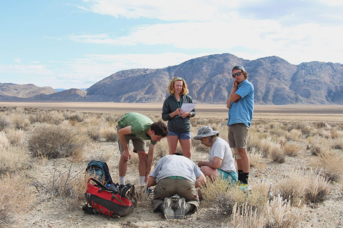 In Deep Springs Valley, Calif., students use a gravimeter to measure small shifts in gravitational intensity along the floor of the valley, to estimate the depth of the sediment.