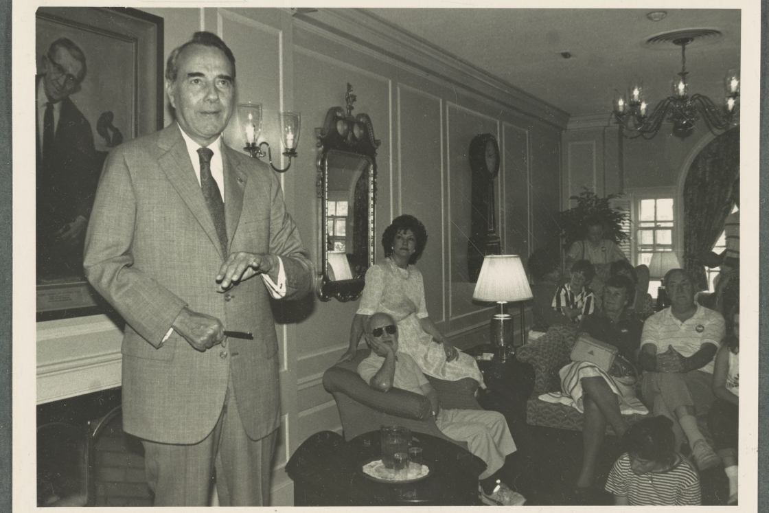 Senator Robert Dole in the Hayward Lounge
