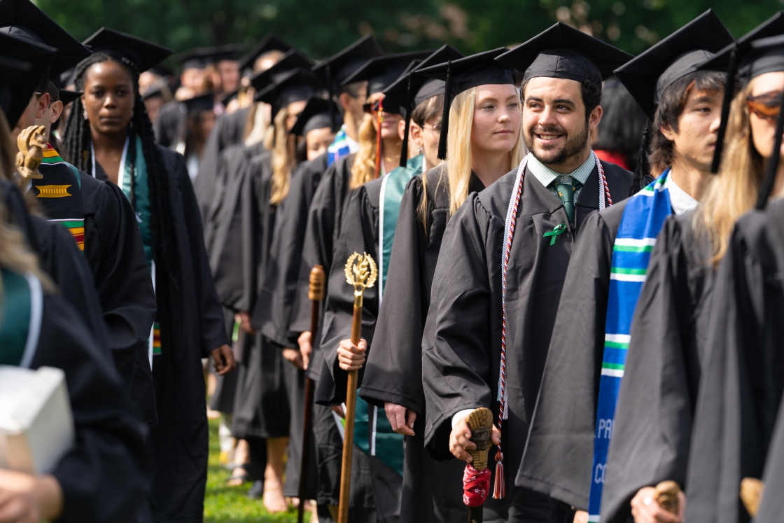 Dartmouth graduates lined up