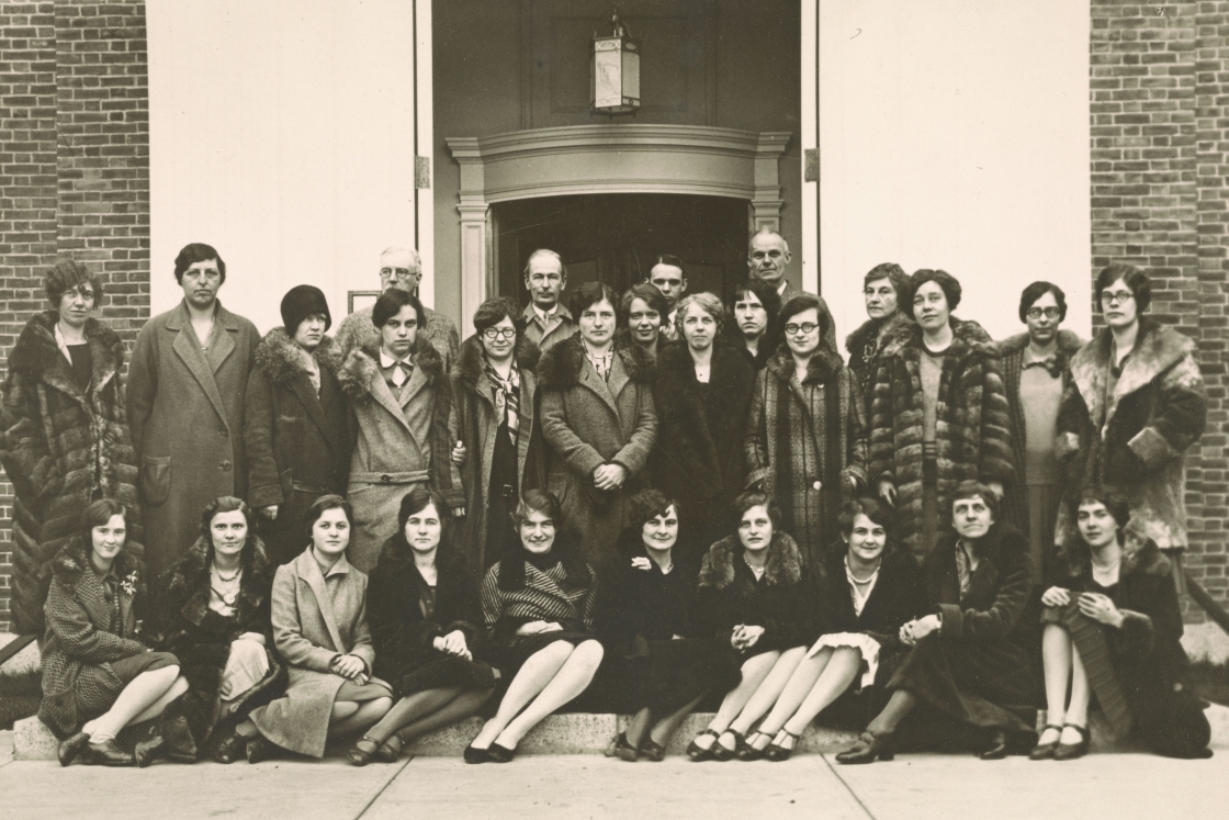 The 1928 library staff