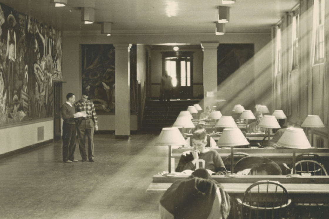 The Orozco room in the Dartmouth library