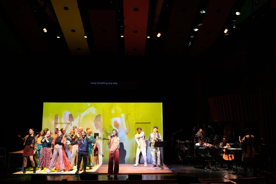 Performers onstage at the Hopkins Center