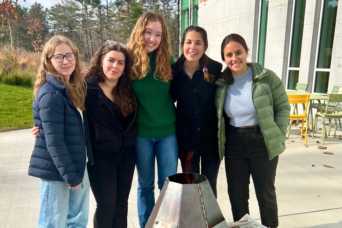 Margaret Frazier '25, Sophie Goldberg '25, Abby Hughes '25, Sara Magdalena Gomez '25, and Alda Zeneli '25