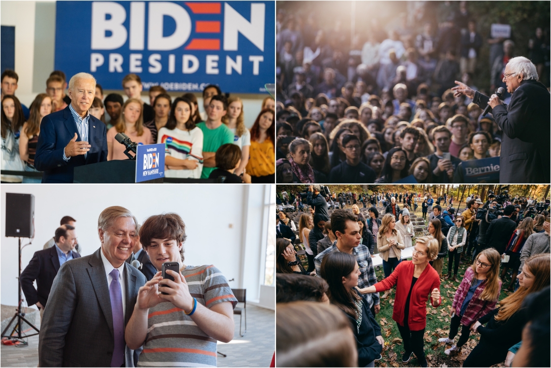 Four presidential candidates who visited campus in the past.