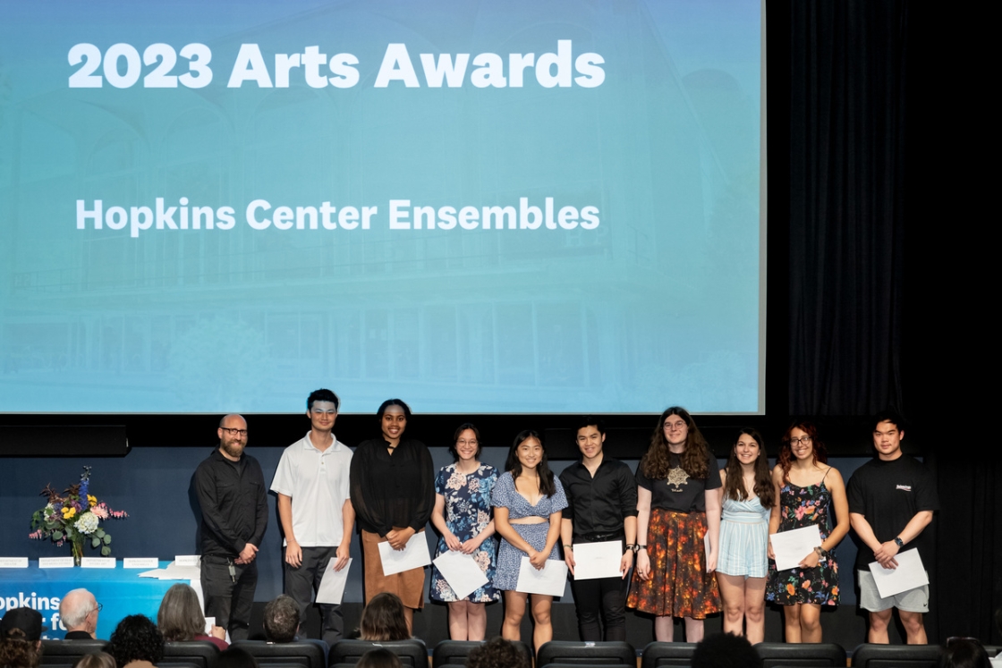 Students with their arts awards