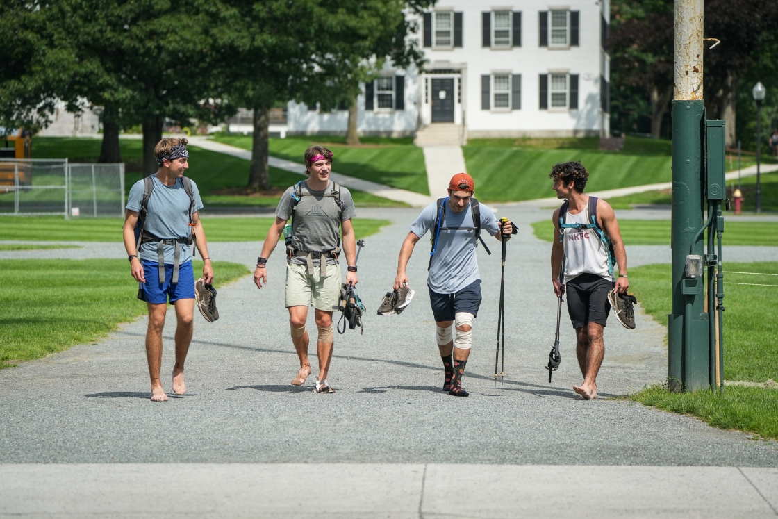 Students arrive on campus after completing 'The Fifty'