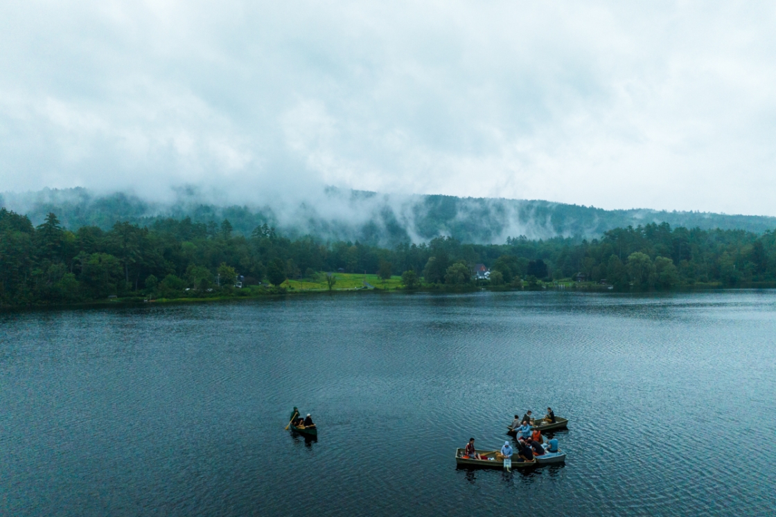 Ecology lab on boats on the water