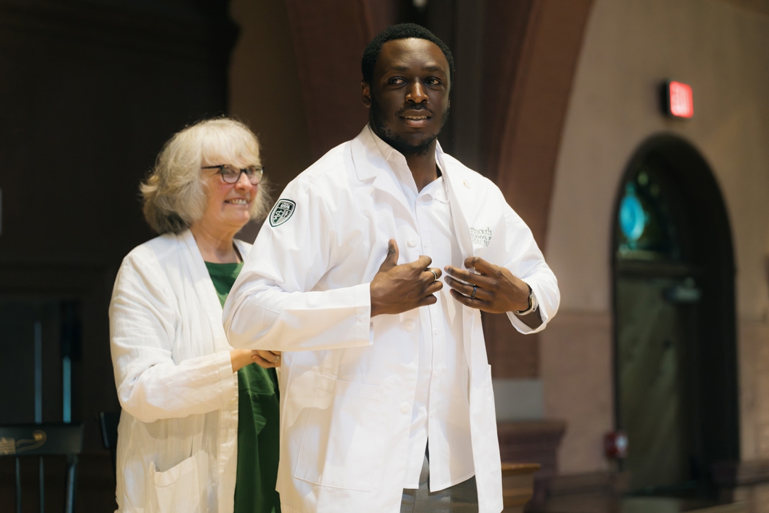 Geisel student receive white coat during ceremony