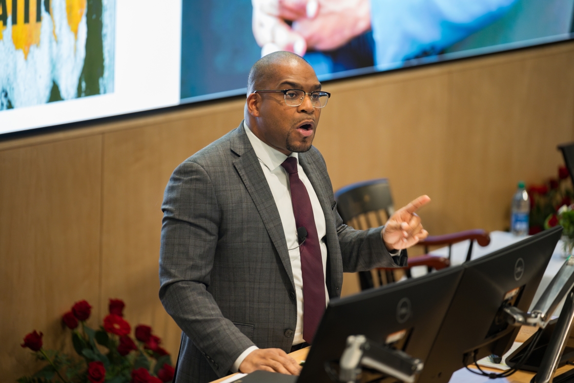 Professor Melvin Rogers speaking