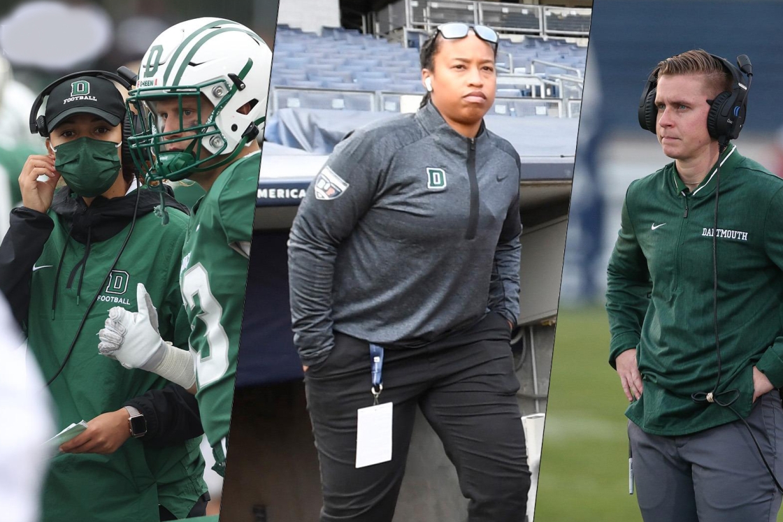 Three female football coaches