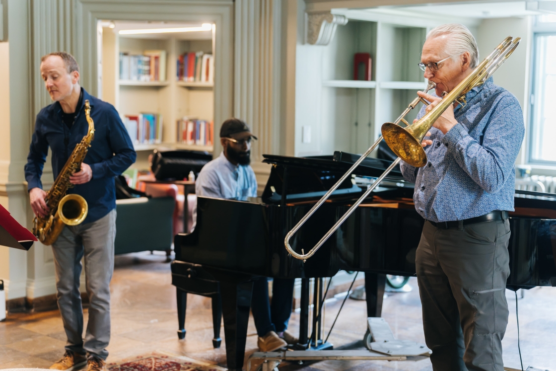 Faculty members playing Jazz