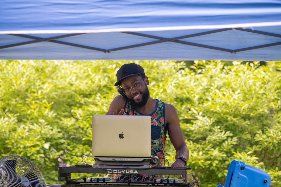 DJ at Juneteenth celebration