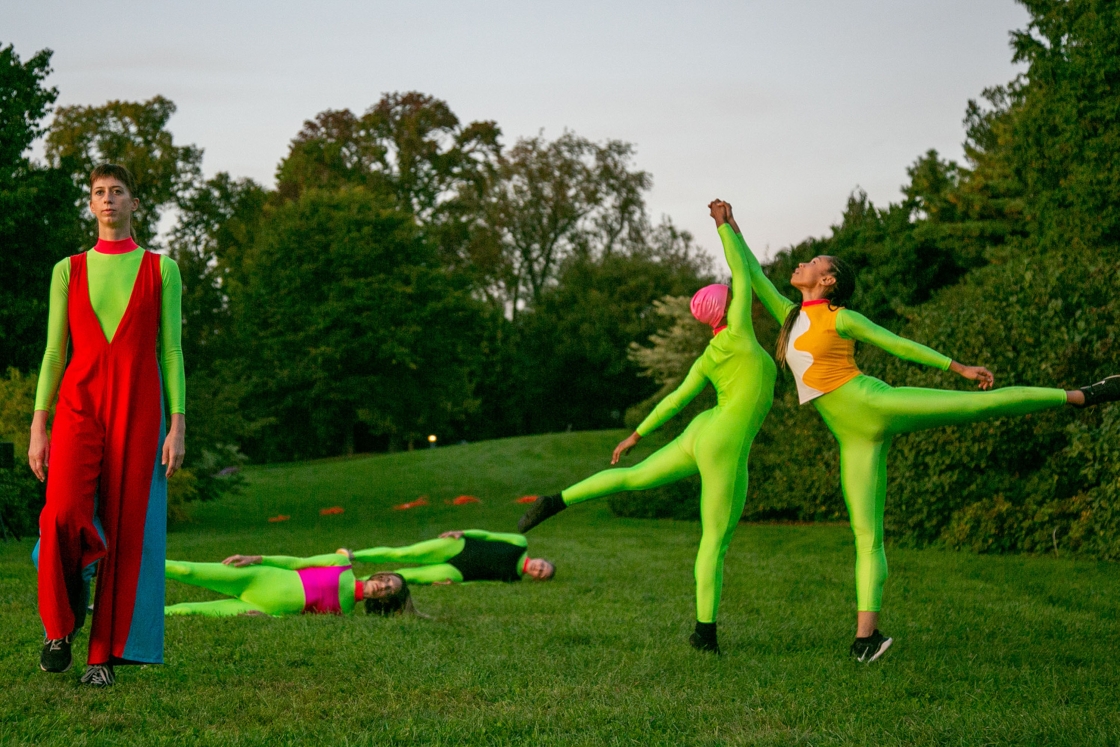 Artist partaking in a dance performance