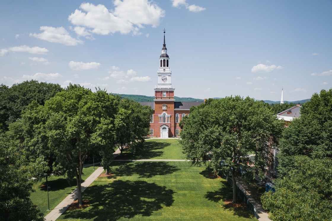 Aerial shot of Baker Tower