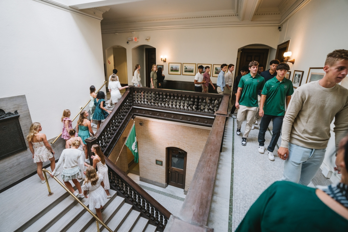 Students walking