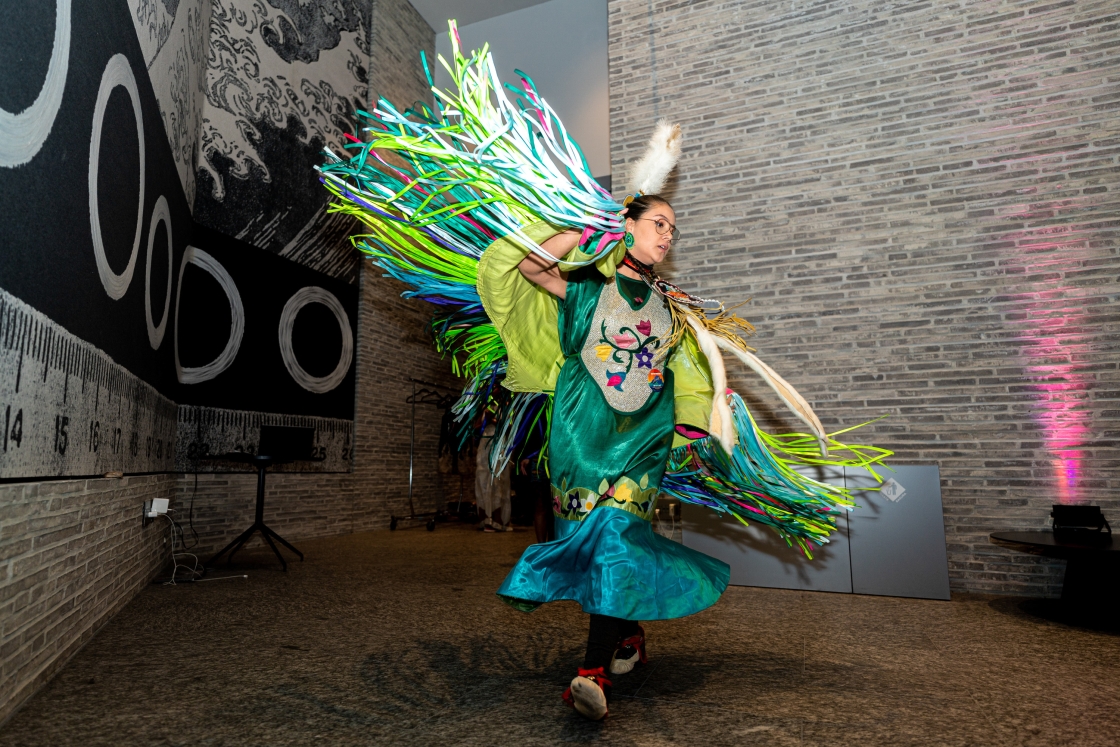 Participant dancing at the Fashion Show