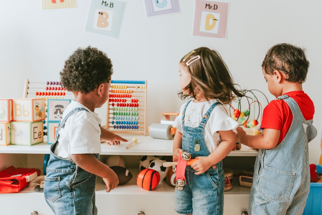 Children in a playroom