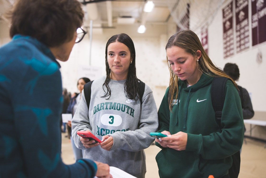 Dartmouth students on voting day