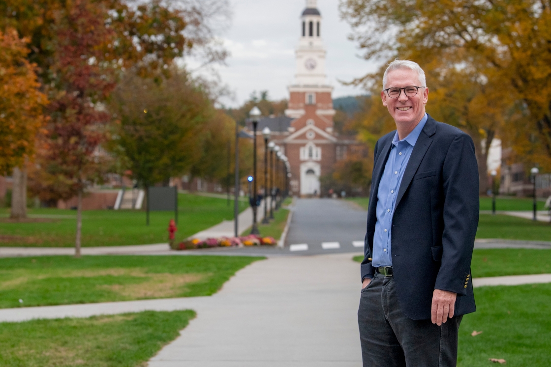 Geoffrey Parker with Baker Library in Background