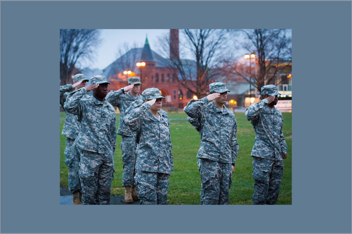 Veterans Day, members of the Dartmouth ROTC program