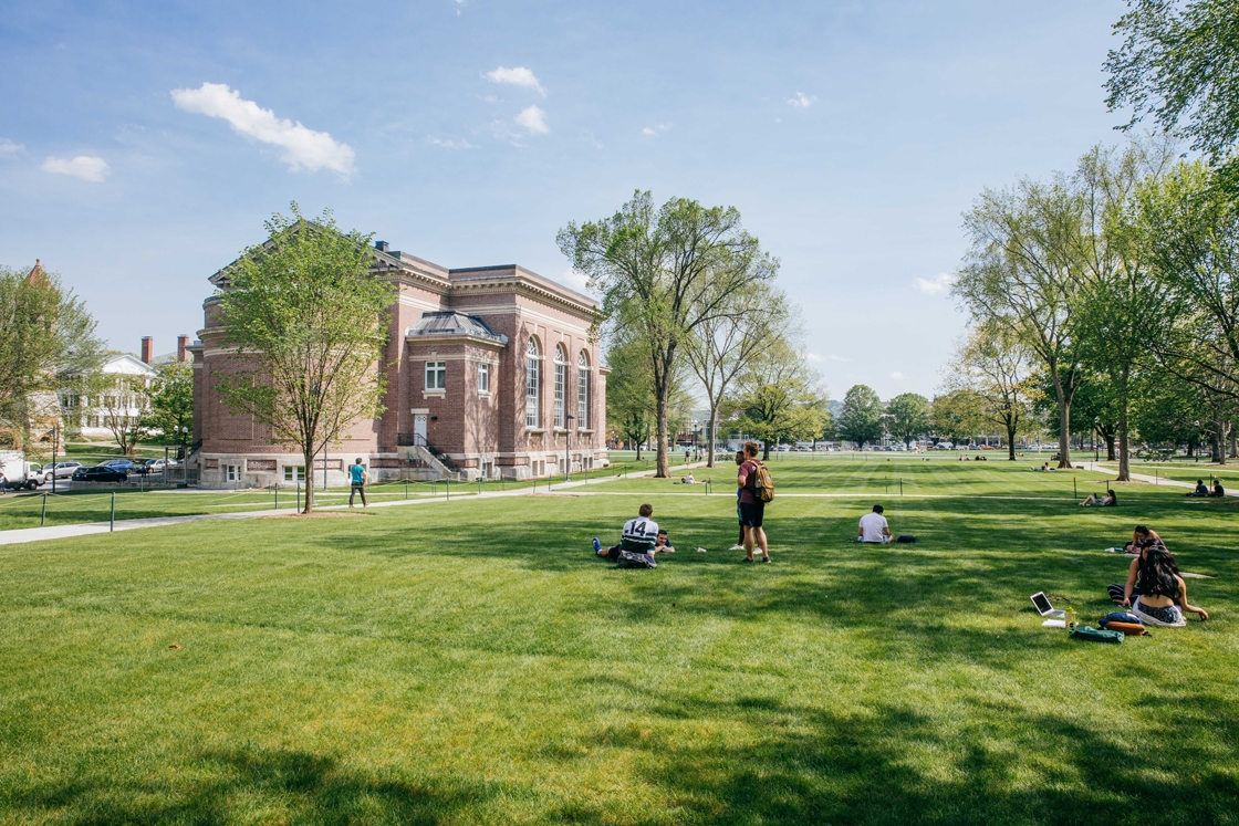 Baker Lawn on a sunny spring afternoon