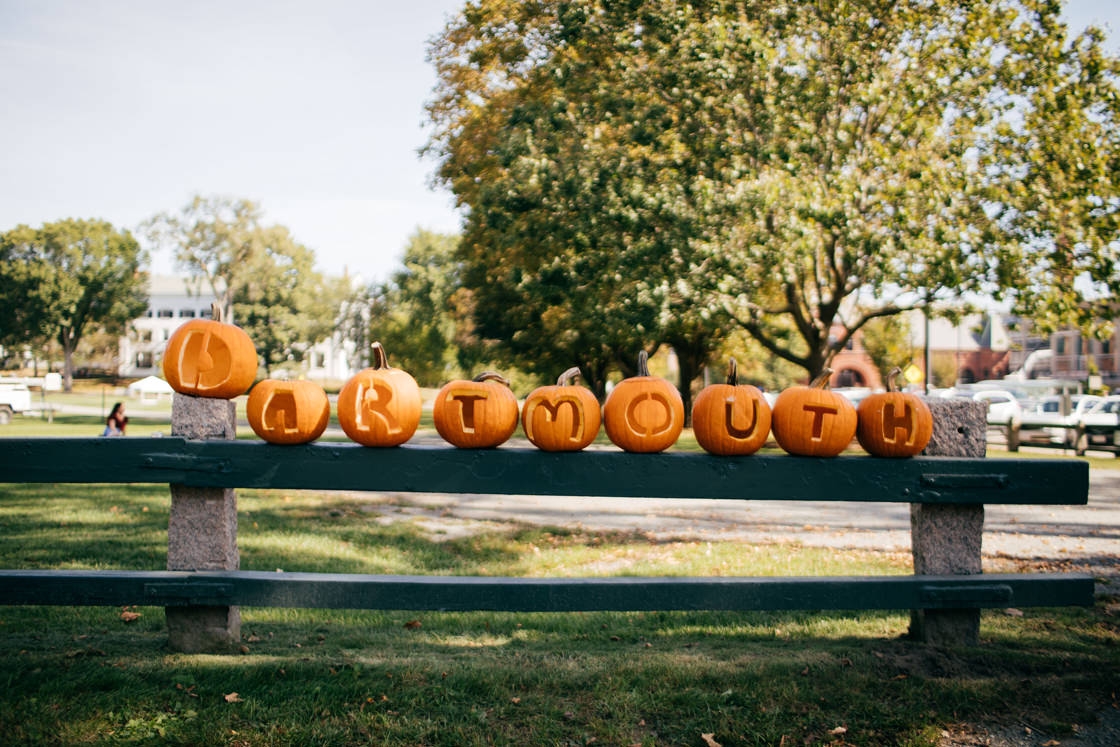 Pumpkins spell out Dartmouth