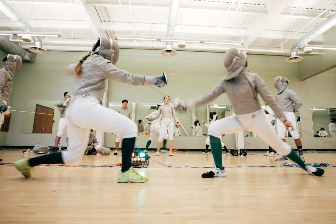 Members of the Dartmouth fencing team