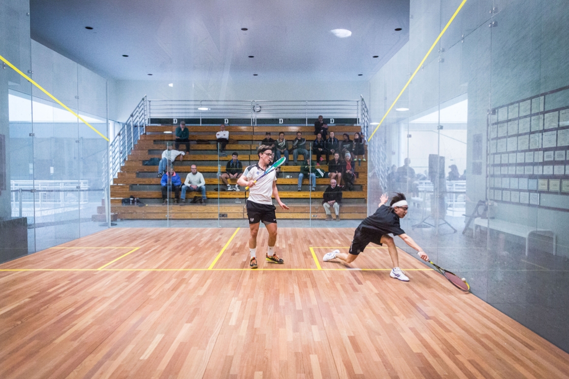 Men's squash match