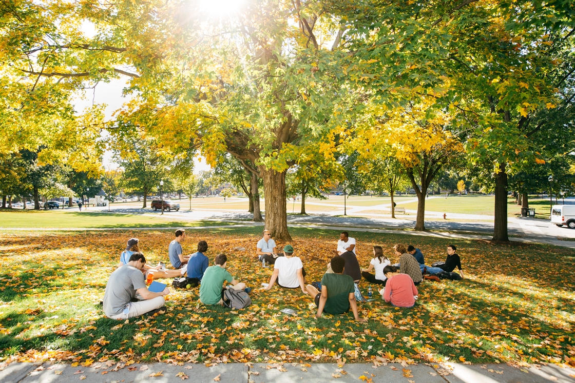 outdoor classroom in fall