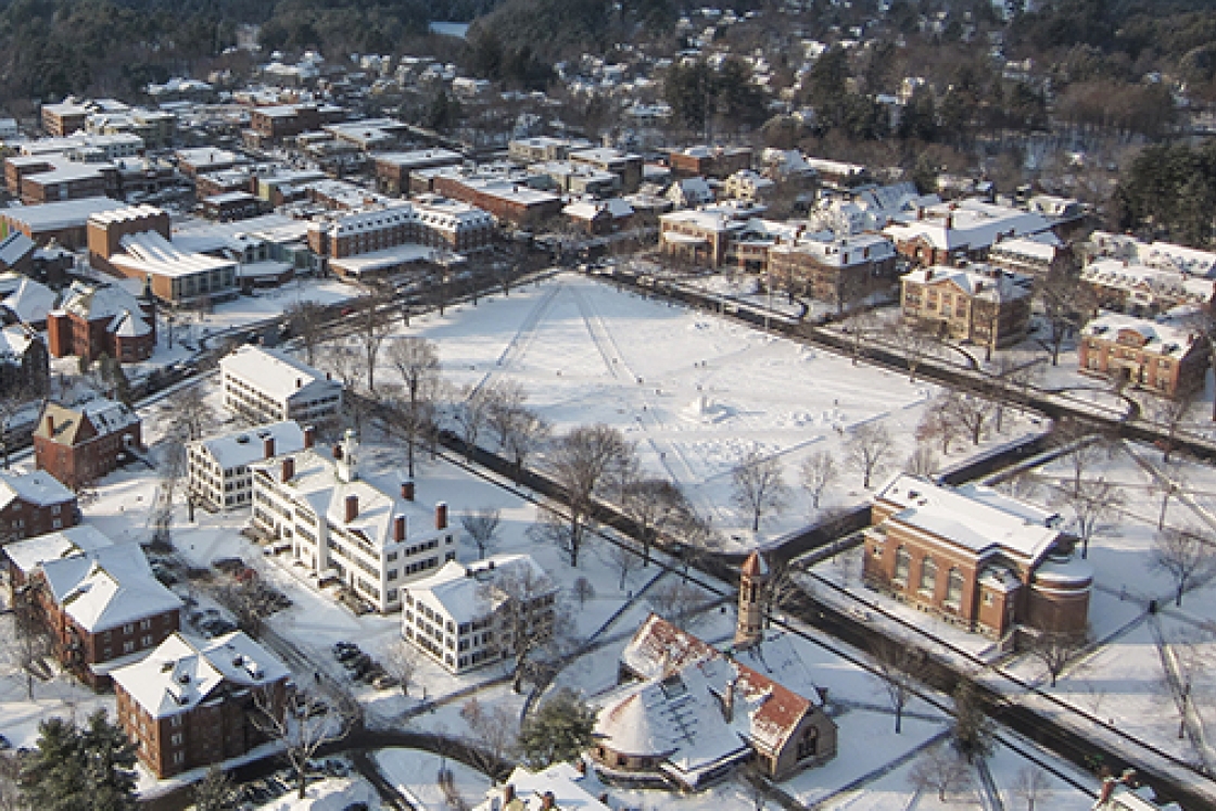 Darmouth Aerial shot of the Darmouth campus