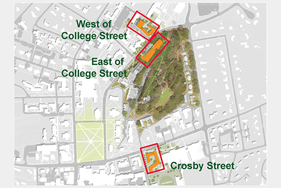 Three sites have been identified as potential locations for a 350-bed residence hall