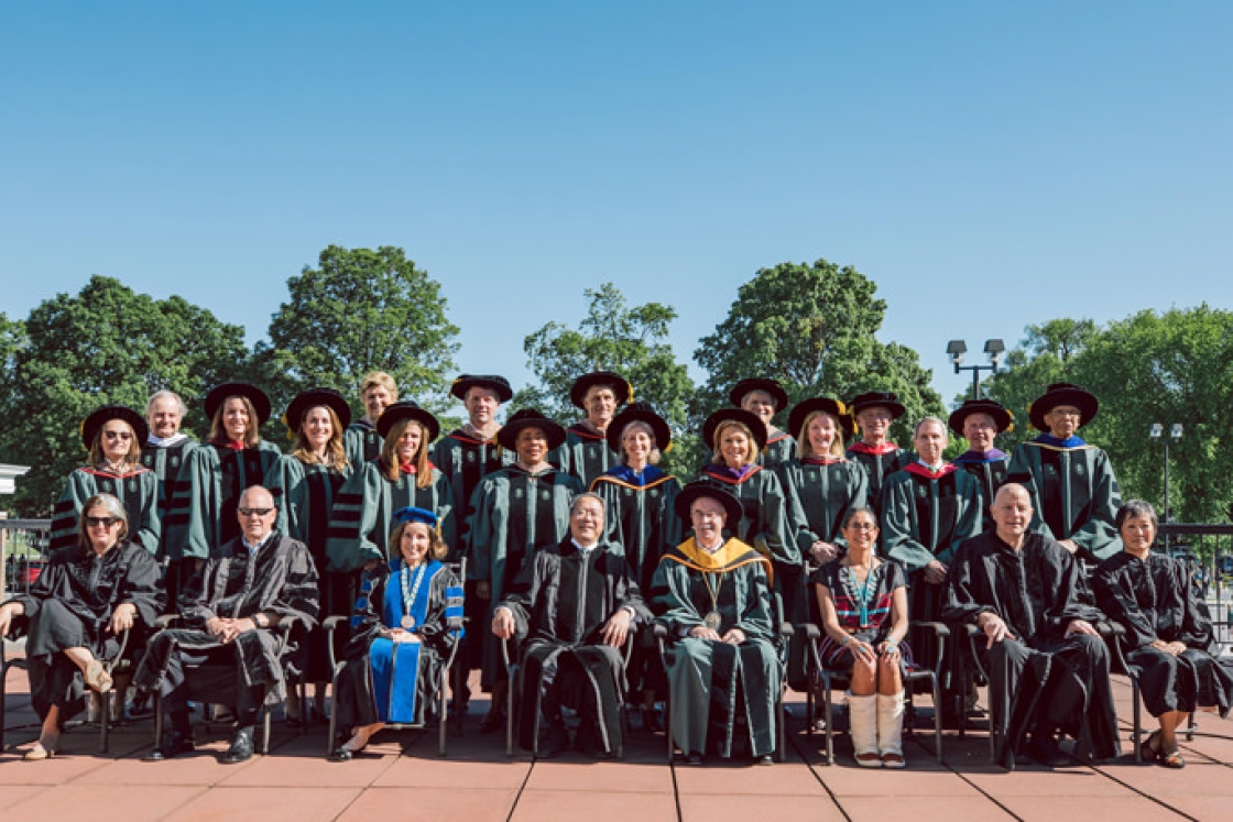 The members of the Dartmouth Board of Trustees with honorary degree recipients
