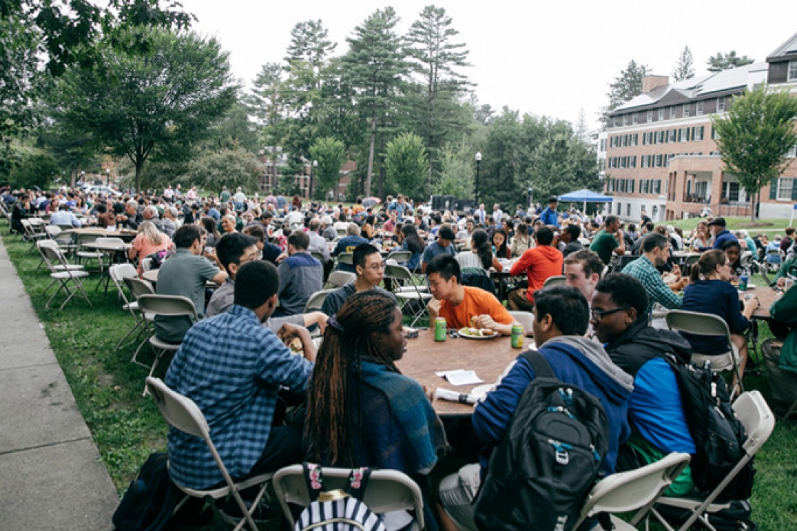 The Dartmouth community gathers for lunch at last year's celebration.