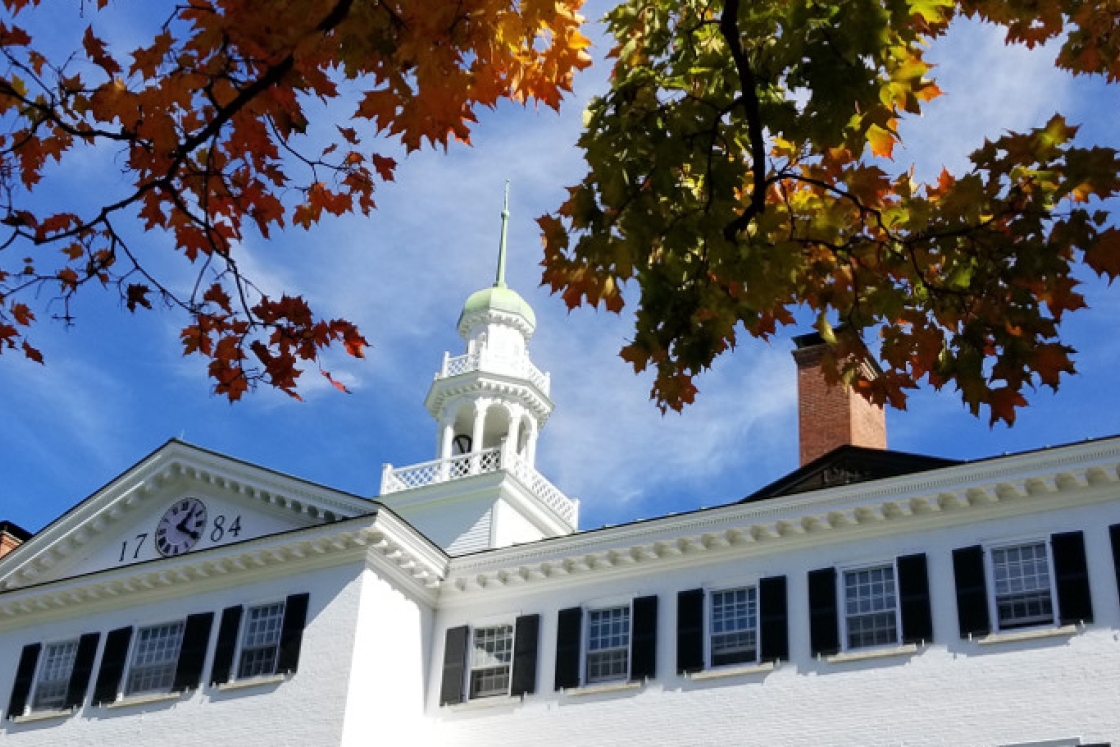 Dartmouth Hall with fall colors