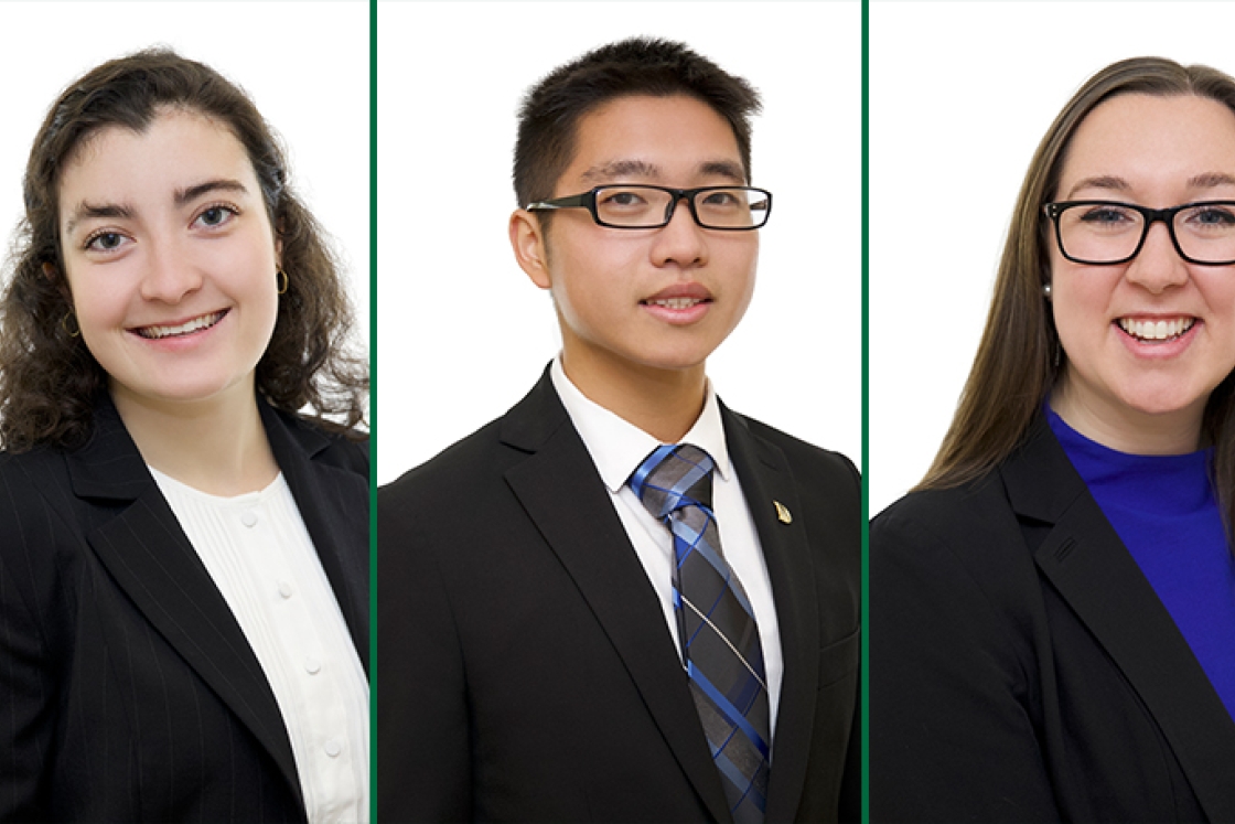 Delia Friel '20, Danny Li '19, Colleen O'Connor '19, to study for a year in Beijing.
