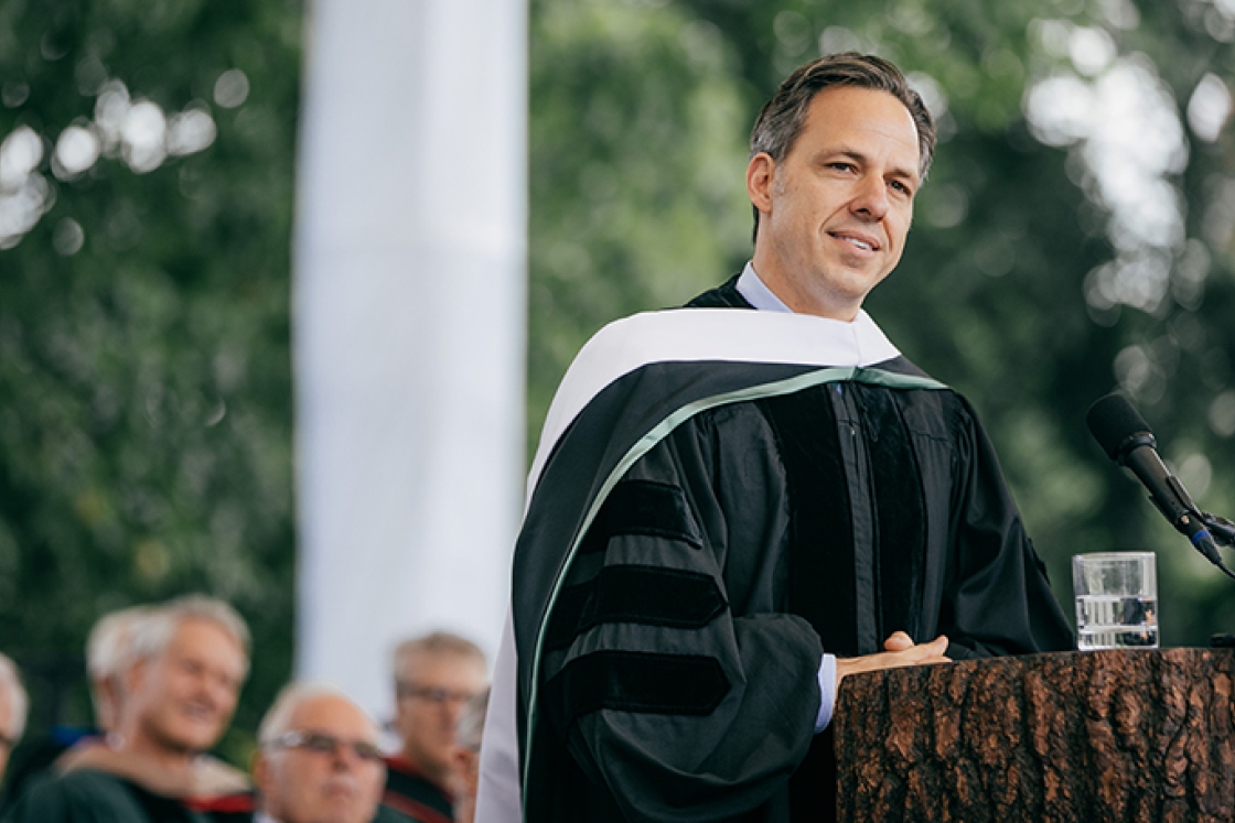 Jake Tapper ’91 speaking at Commencement