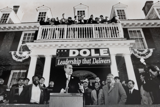 Senator Bob Dole at Dartmouth College in 1988