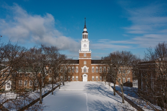 Baker-Berry library during winter