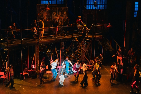 The 'Rent' cast dancing onstage