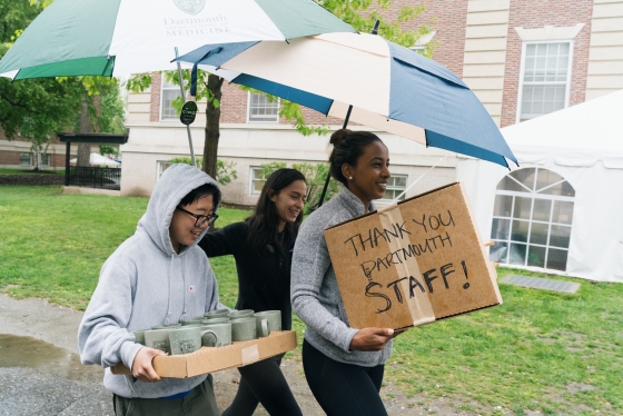 Geisel students take coffee mugs to Dartmouth employees
