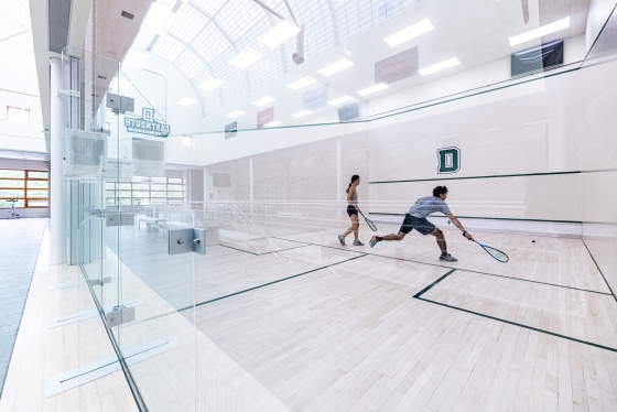 Students playong squash